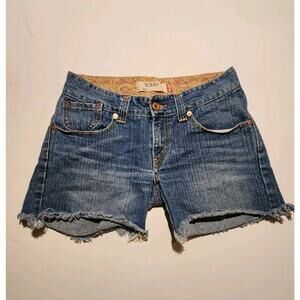 Vintage Y2K Levi's 504 Size 9 Slouch Jean Shorts Blue Denim Booty Low Rise